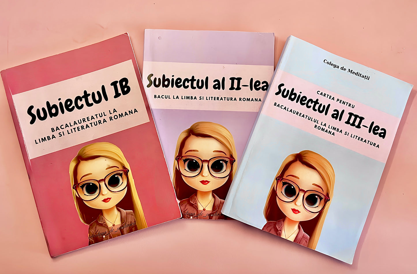Coperti ale cartilor din pachetul complet  pentru bac la romana - structurate logic, usor de urmarit