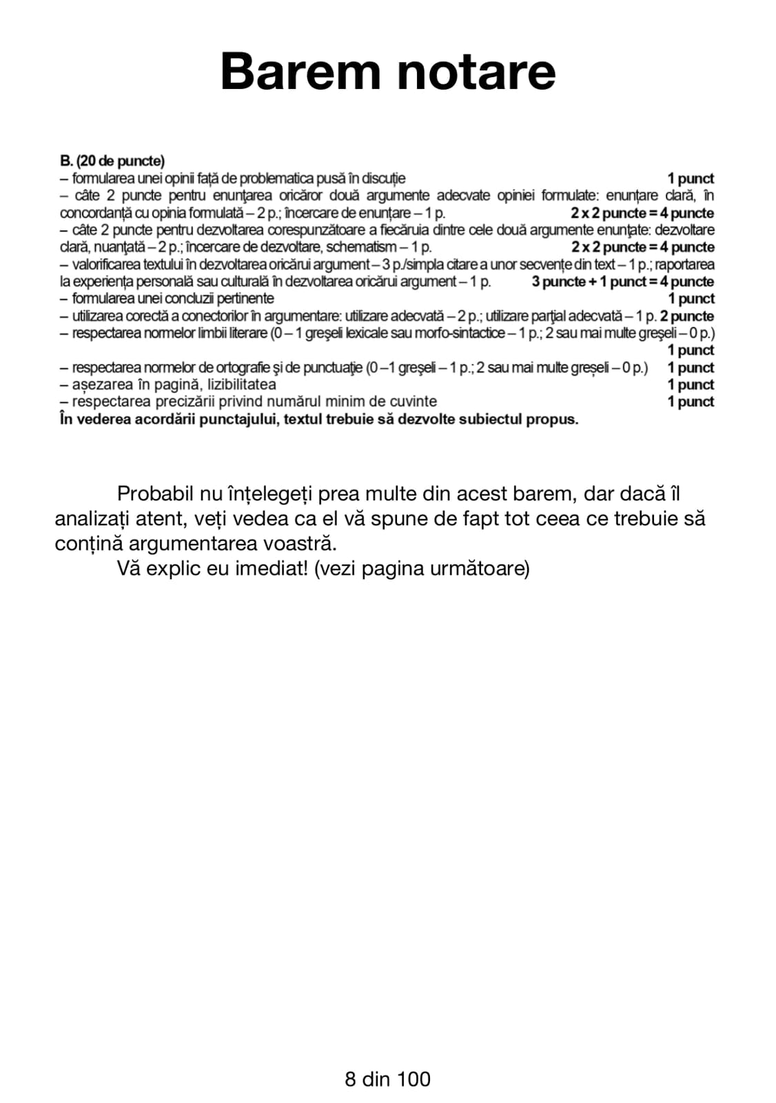 Lista operelor pentru Bacalaureat la limba și literatura română incluse în carte